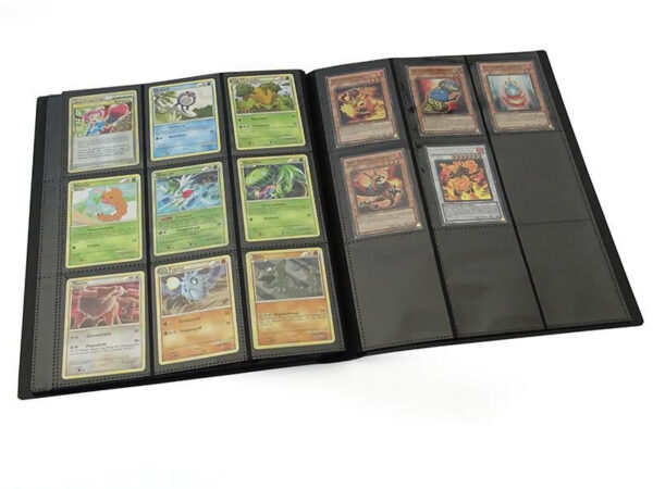 Neutrales Sammelalbum schwarz (max.360 Karten / 20 Seiten) für Pokemon, Yu-Gi-Oh, Match Attax etc.